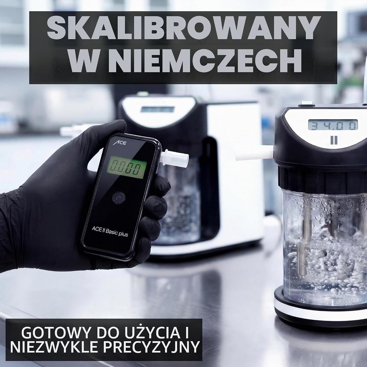 Detalle de ACE Alcoscan II Basic – czarny alkomat z sensorem elektrochemicznym