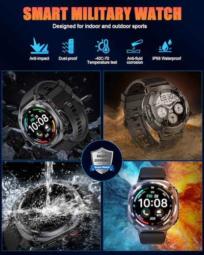 Thumbnail 6 de TIMU Smartwatch für Herren – 1,45 Zoll AMOLED, Bluetooth Anruffunktion und 30 Tage Standby