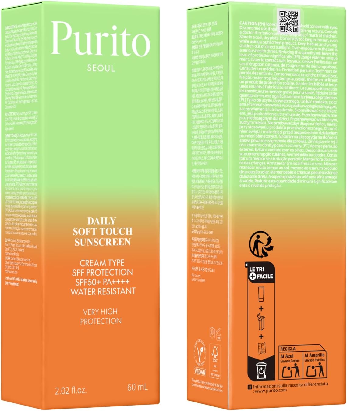 Detalle de PURITO SEOUL Protector Solar SPF50+ Suave y Resistente ☀