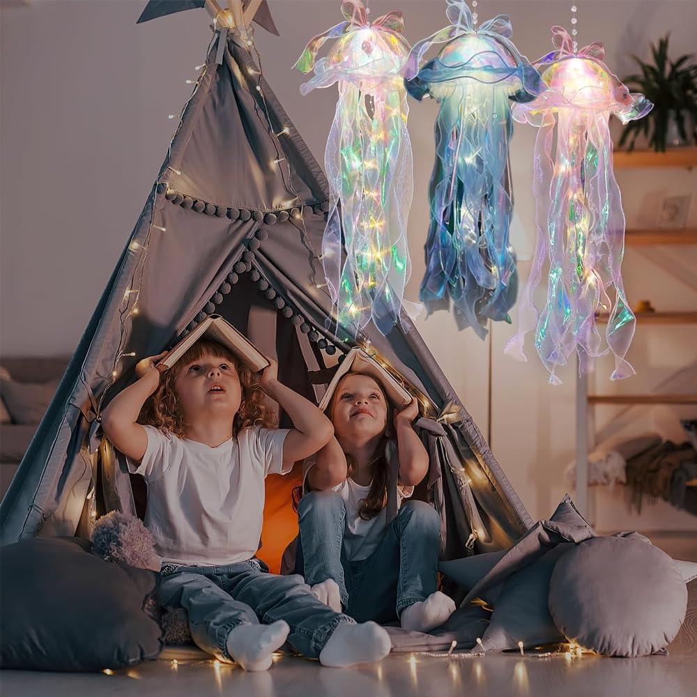 Detalle 2 de Anyingkai C kwallenlantaarns, set van 5 in vijf kleuren met verlichting