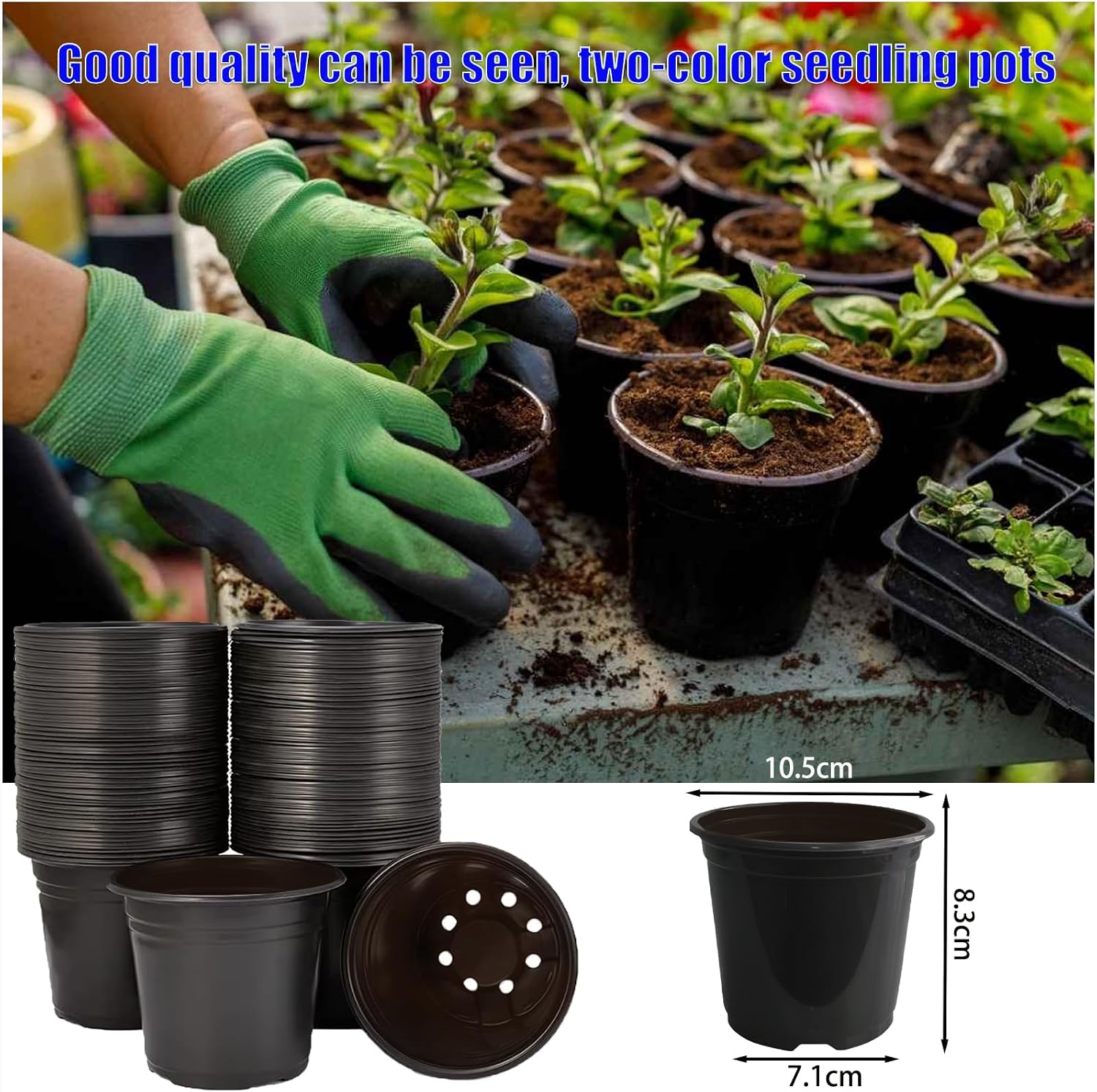Detalle 1 de YELINTIAN Seedling Pots 4.13-inch