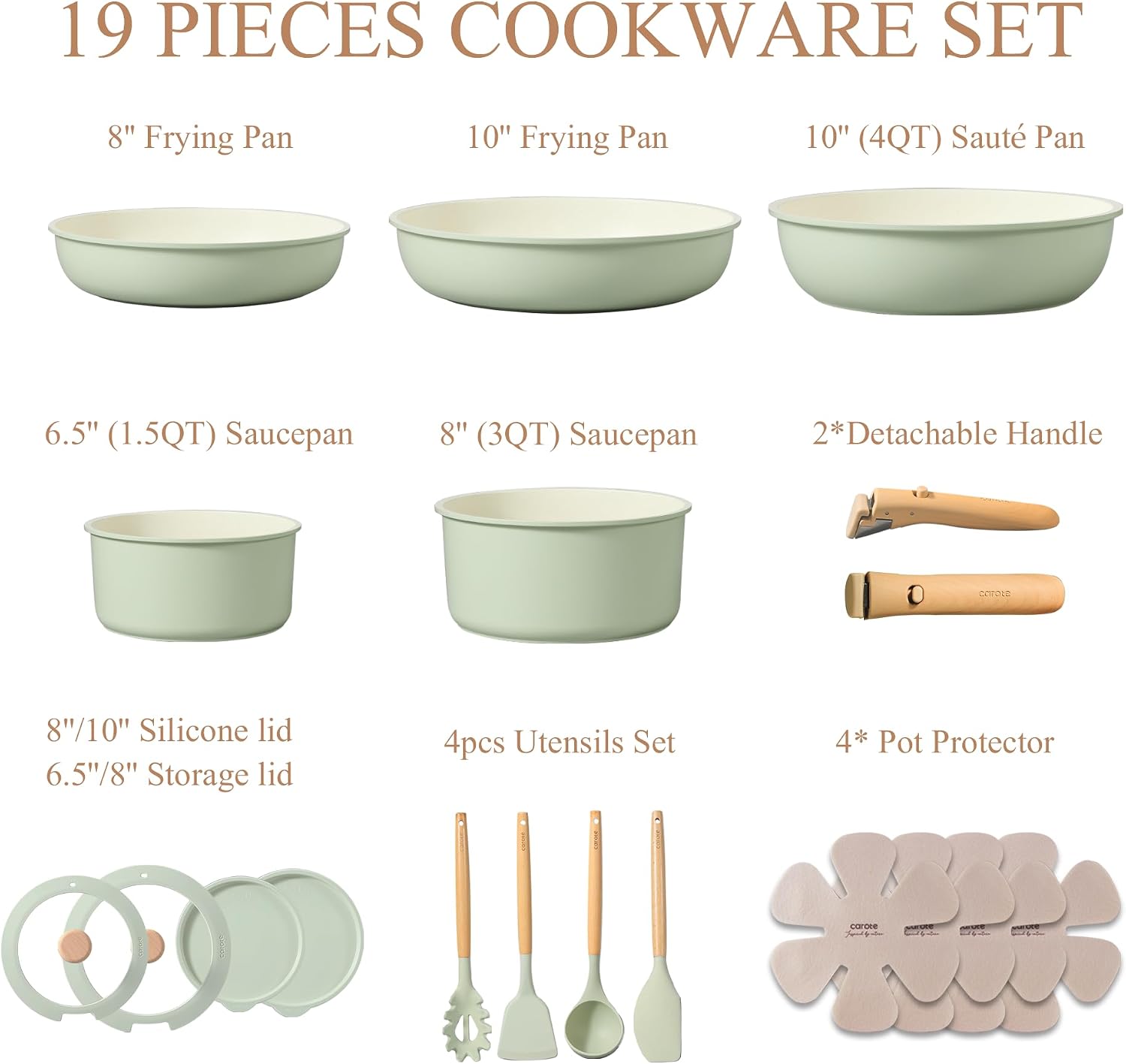 Thumbnail 1 de CAROTE Pots and Pans Set 19pc