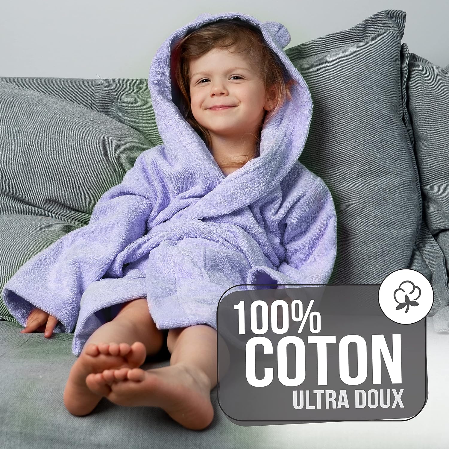 Thumbnail 3 de Twinzen Peignoir enfant coton 100% OEKO TEX
