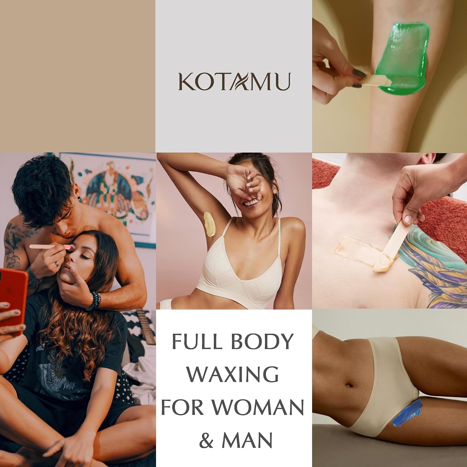Thumbnail 6 de KOTAMU Chauffe Cire Épilation à Domicile — Kit complet pour peau sensible et tous types de poils