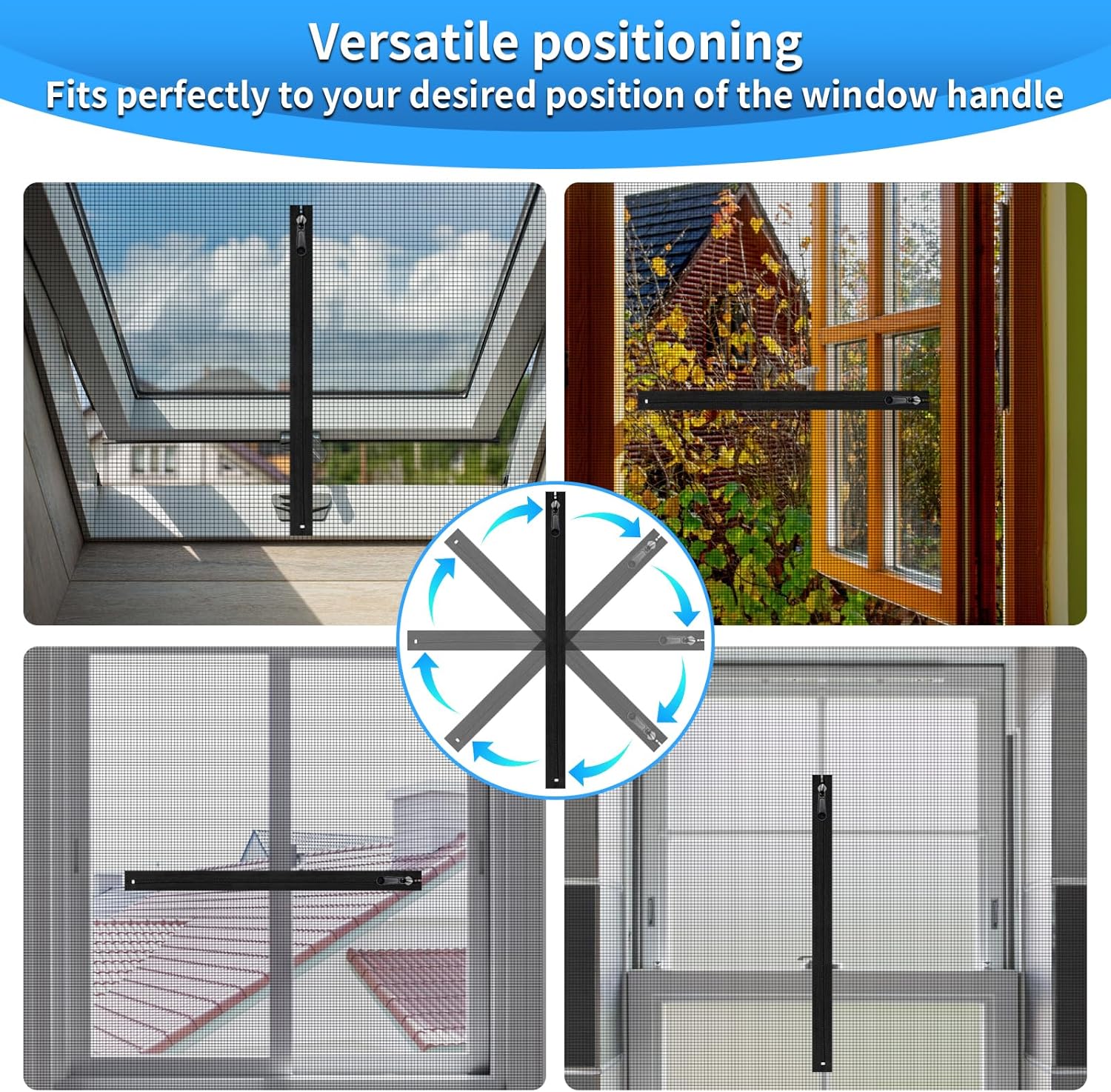 Detalle de BKSAI DIY Window Net to Keep Bugs Out (Zip Opening, Cut to Size) 130x150CM
