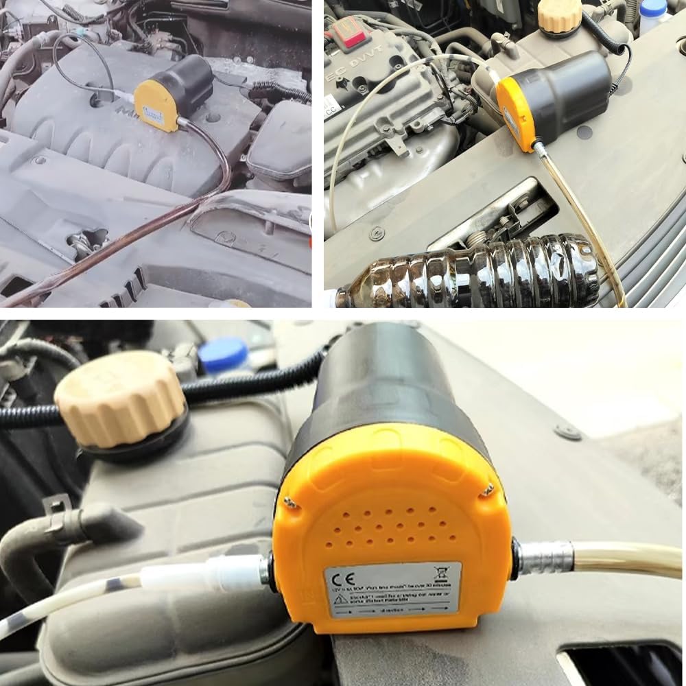 Detalle de TONZACK Ölwechselpumpen-Extraktor 12V 80W – Kraftstoff-Umfüllpumpe mit Rohren, robust & kompakt