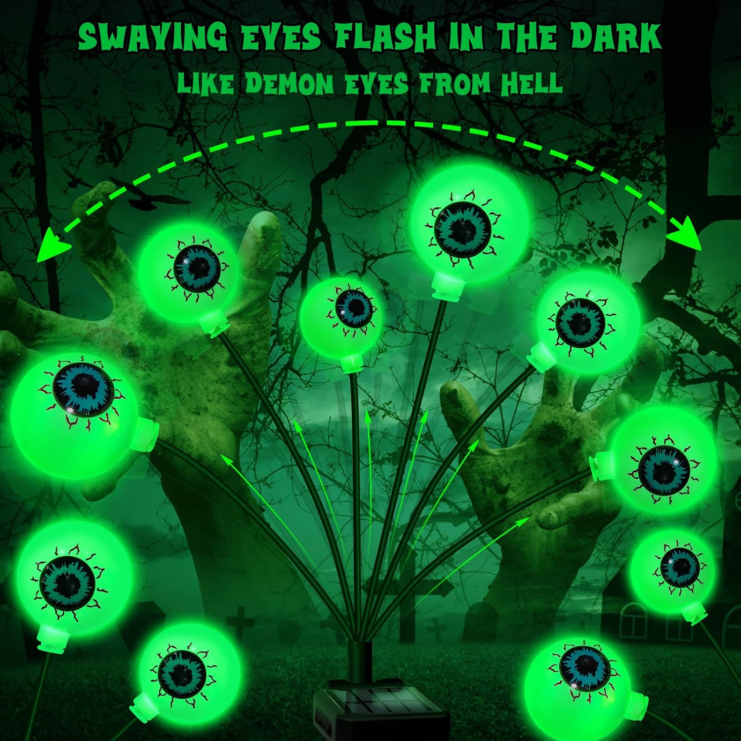 Detalle 2 de ZFNN Solar Halloween Lights, 4-Pack