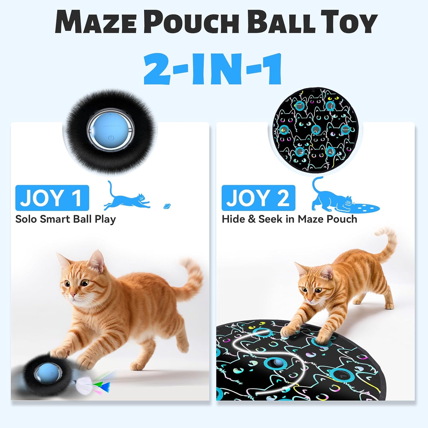 Detalle de GoldenSun Interactive Smart Cat Ball Toy 🐱