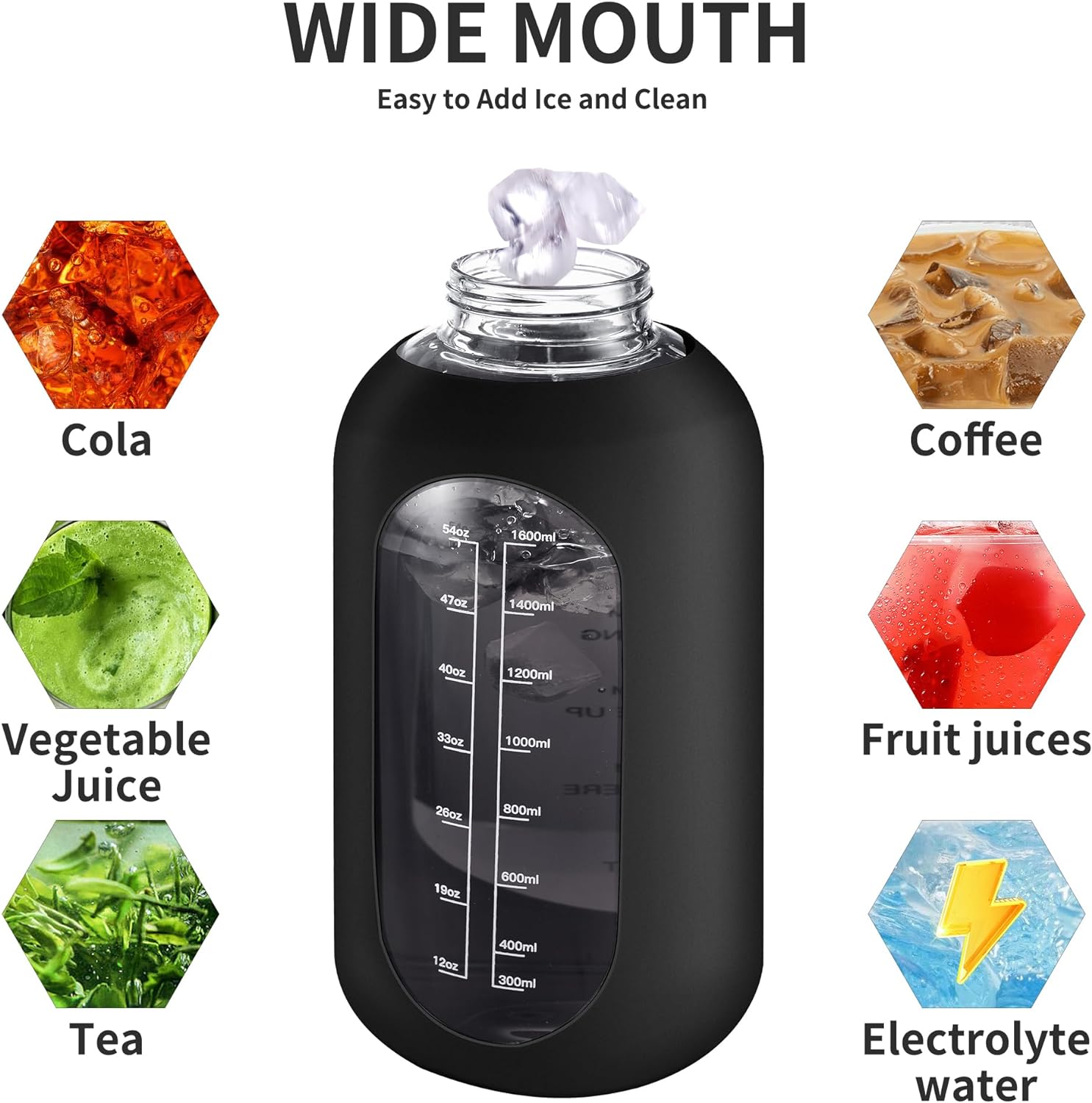 Thumbnail 4 de CIVAGO 64 oz Glass Water Bottle 🚰