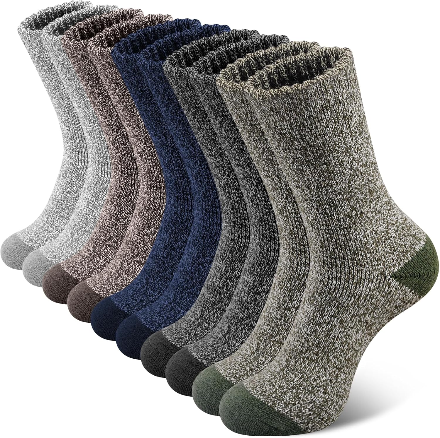 Thumbnail 6 de SIMIYA Merino Wool Socks for Men (5 Pairs) – Thick Thermal Hiking Crew Socks
