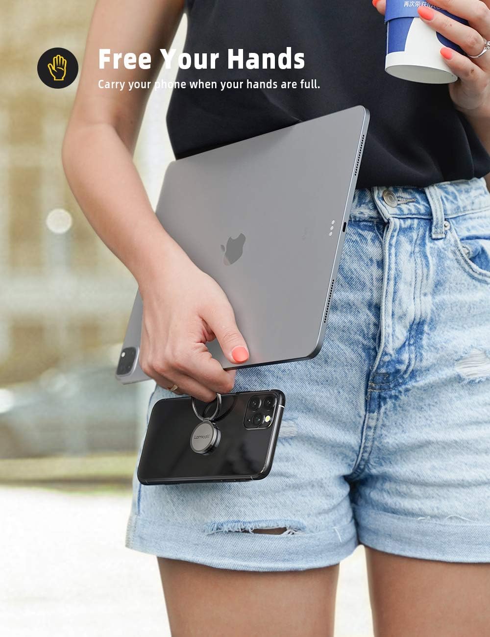 Detalle de Lamicall Phone Ring Holder Zinc Alloy