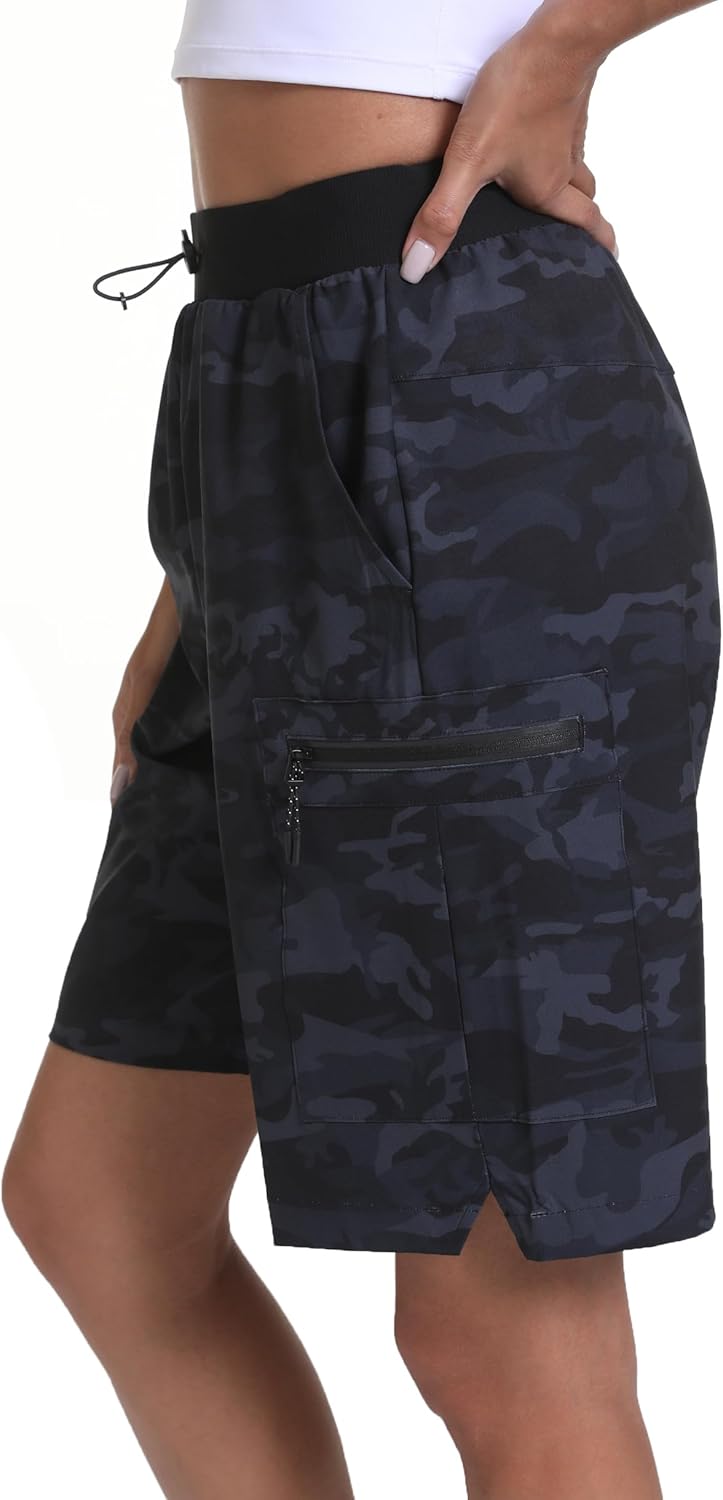 Detalle 2 de zsenoxaxi Women's Hiking Cargo Shorts: Lightweight, Quick-Dry, and Ready for Outdoor Adventures