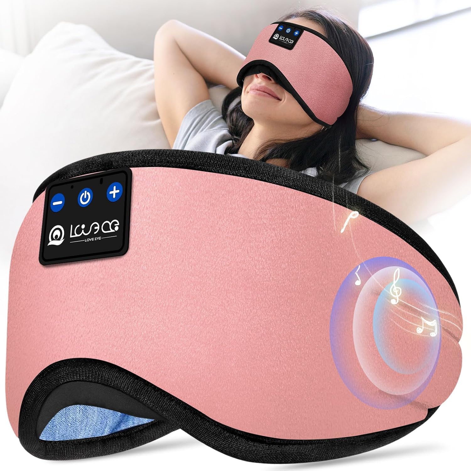 Thumbnail 1 de LOVE EYE Masque de Sommeil Bluetooth avec Écouteurs Sans Fil – Bandeau Audio 100% Occultant