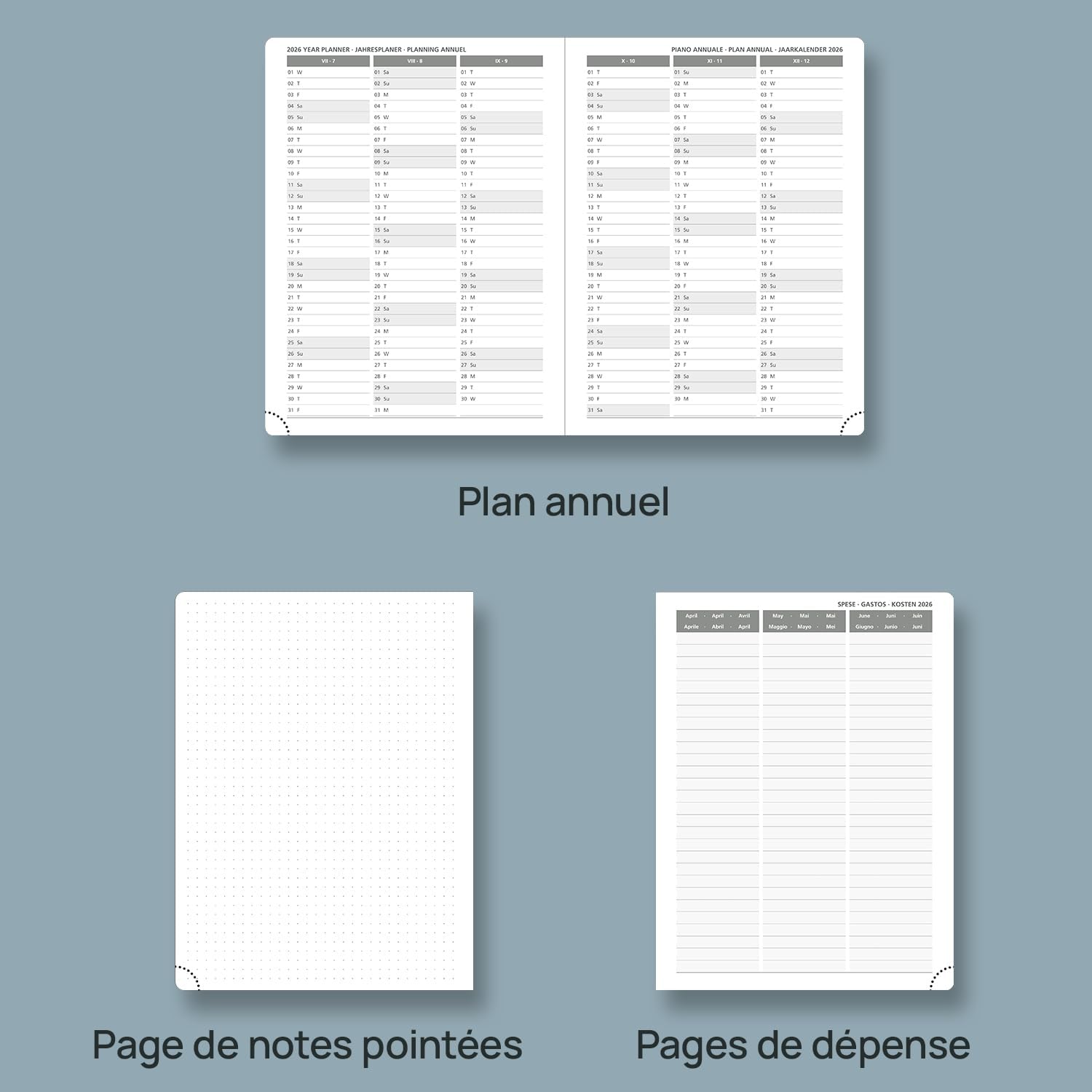 Thumbnail 4 de POPRUN Agenda 2026 Semainier 22 x 16,5 cm 📔