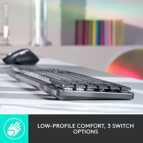 Detalle de Logitech MX Mechanical 920-010547 Wireless Mechanical Keyboard, Tactile Quiet
