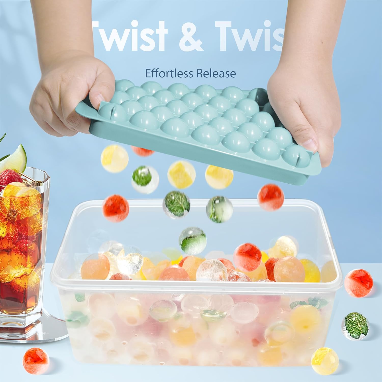 Thumbnail 1 de WIBIMEN Ice Cube Tray 1" — 2 Pack