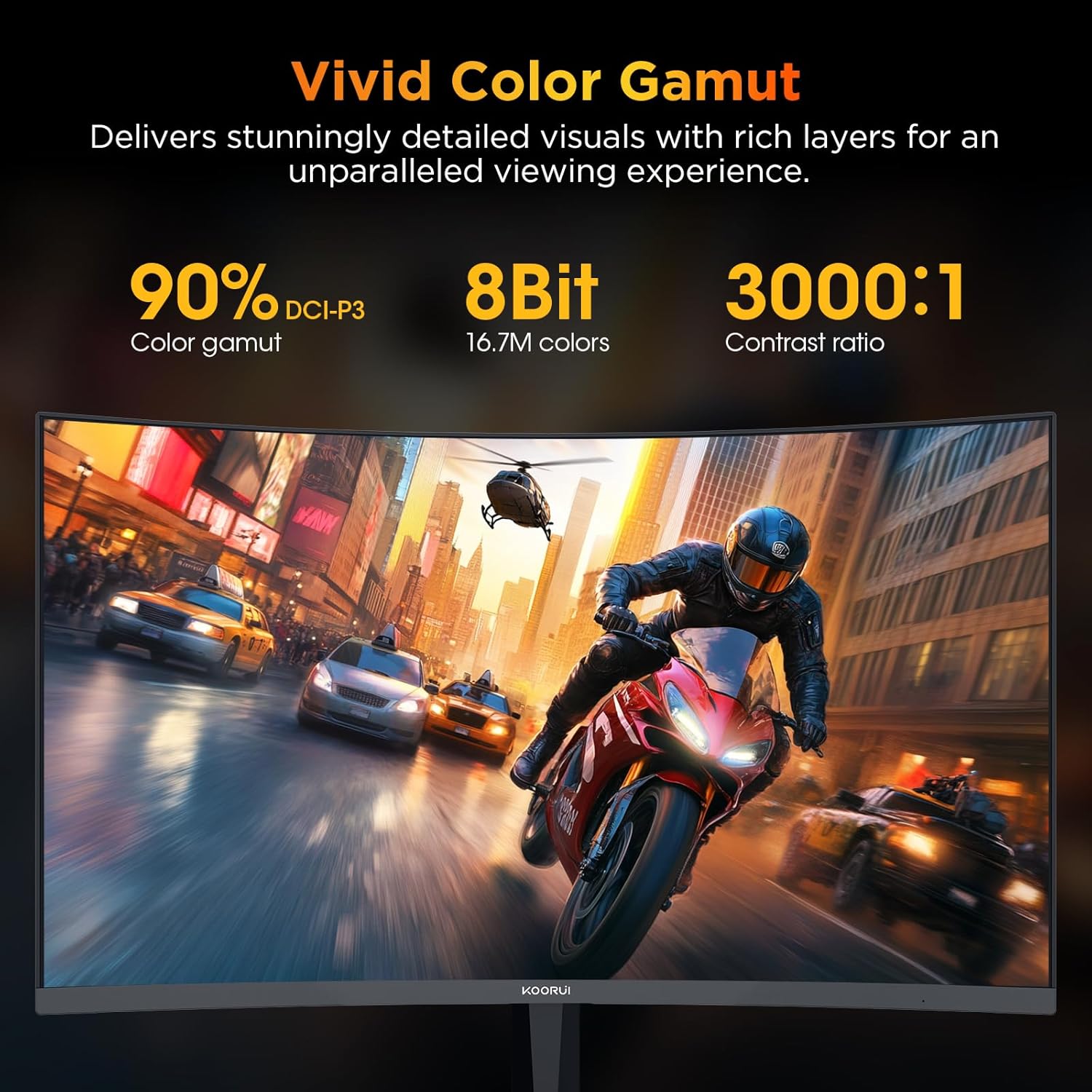 Thumbnail 6 de KOORUI G2511XC 25-Inch Curved Gaming Monitor (240Hz FHD, 1500R, 1ms MPRT)