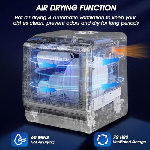 Thumbnail 6 de AIRMSEN Mini Table Top Dishwasher - Upgraded 6 Programs