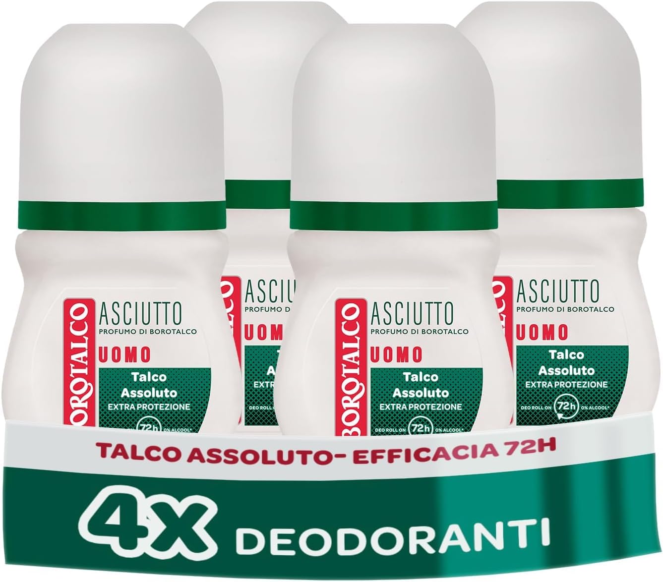 Borotalco Deodorante Uomo Roll-On Asciutto 72h