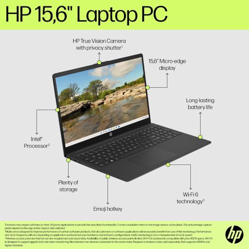 Detalle de HP 15.6" Laptop (15-fd1005sax) with Intel Core i5-120U, 8GB RAM and 256GB SSD