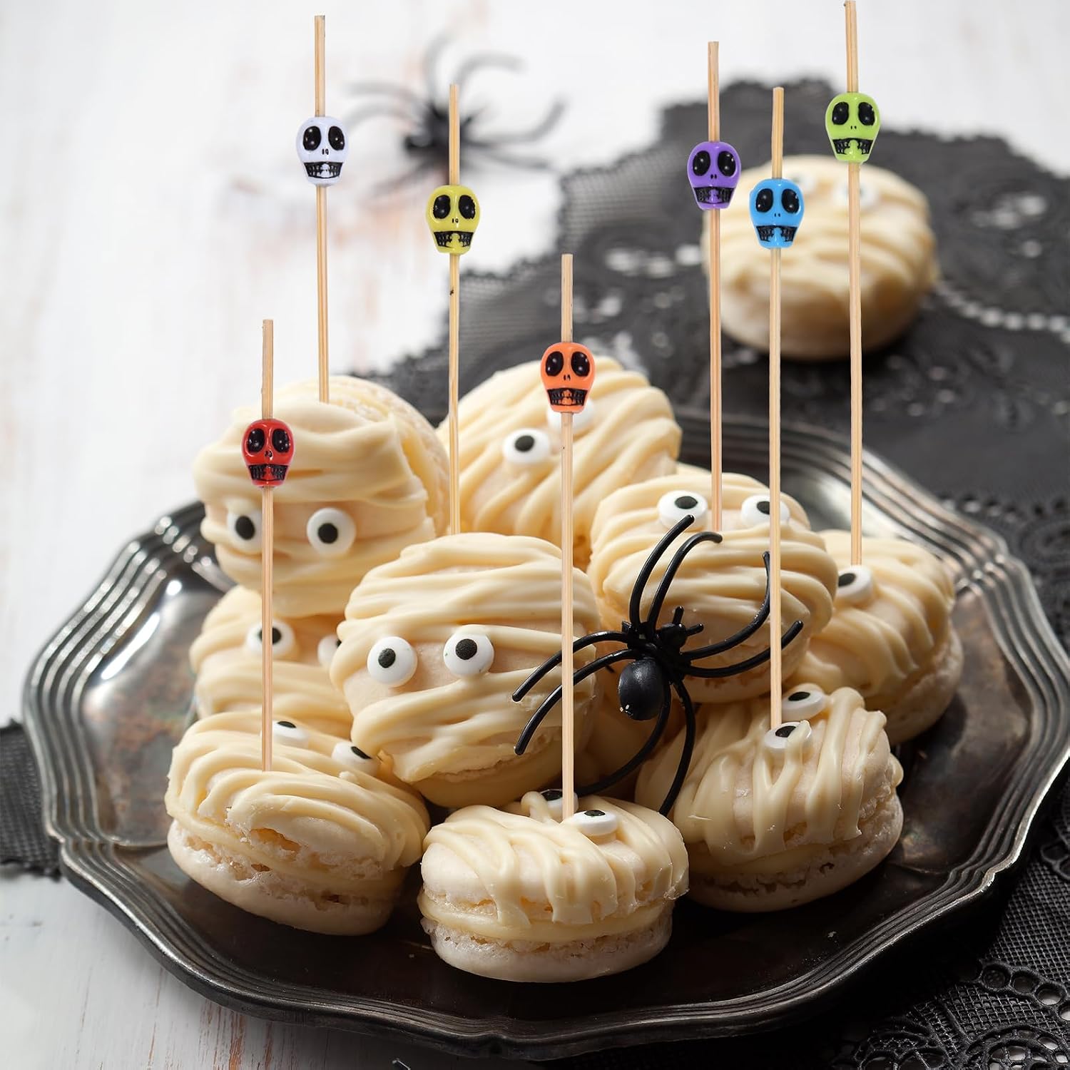 Detalle 2 de JtmyAota Halloween Cocktail Picks, 4.7-Inch