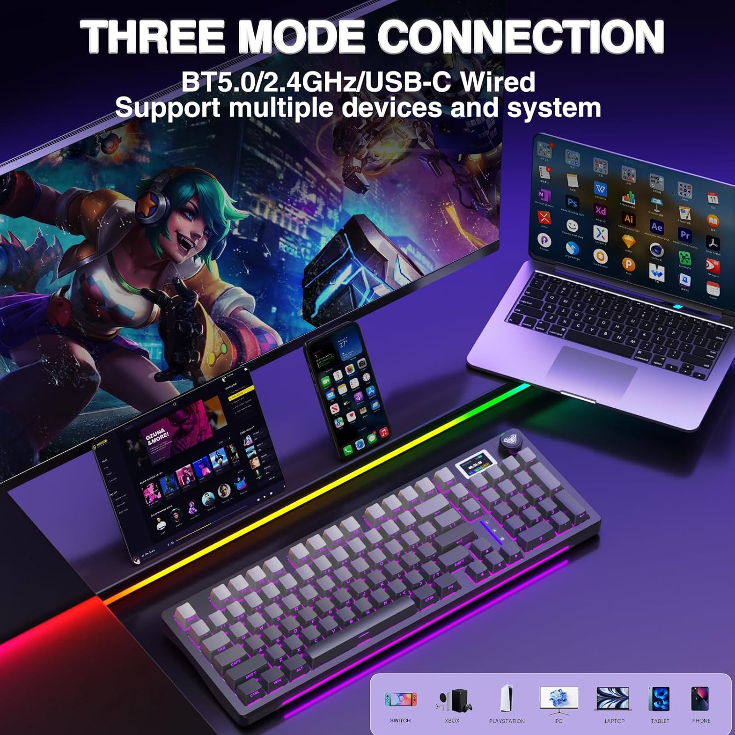 Thumbnail 3 de AULA S98 Pro Wireless Mechanical Keyboard 2.4GHz