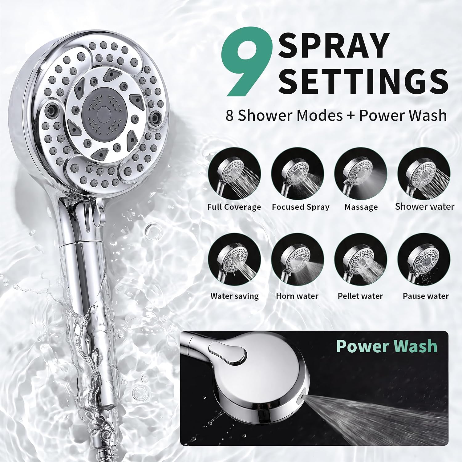 Detalle 2 de SunCleanse Filtered Handheld Shower Head, Chrome