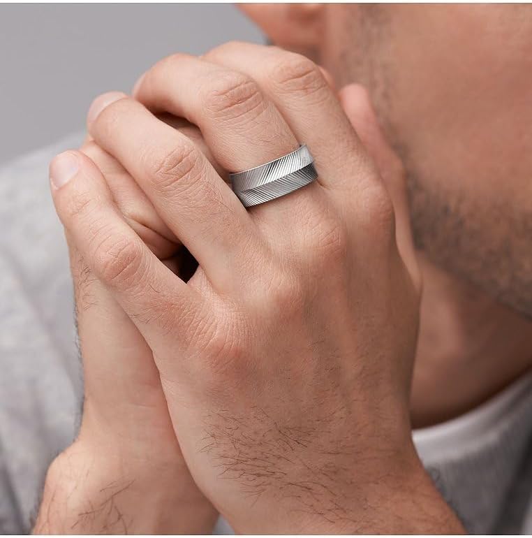 Thumbnail 4 de Fossil Herren-Edelstahlband Ringe aus Edelstahl – silberfarben, poliert