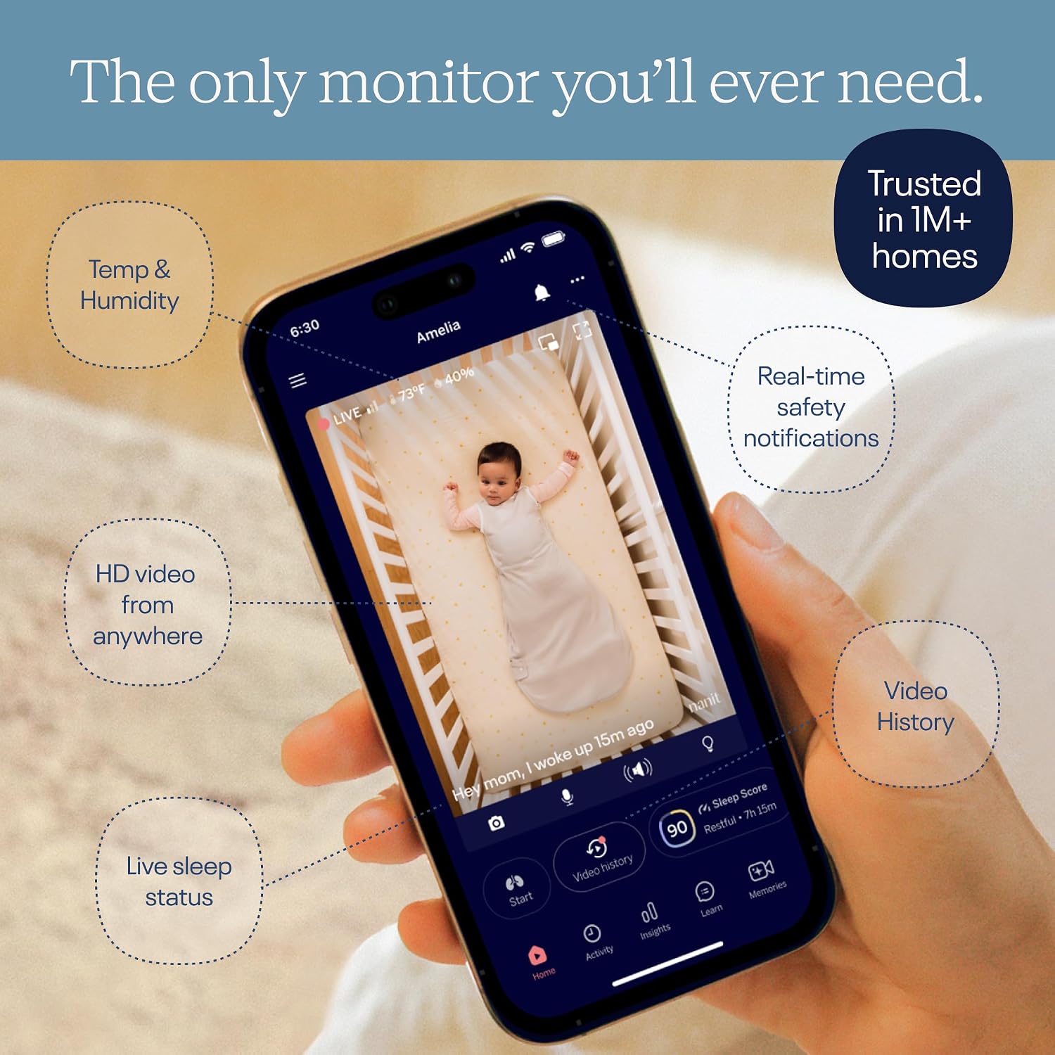 Detalle de Nanit baby monitor with 1080p camera