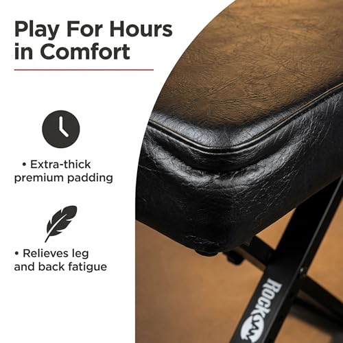 Detalle de RockJam Adjustable Piano Bench & Keyboard Stool