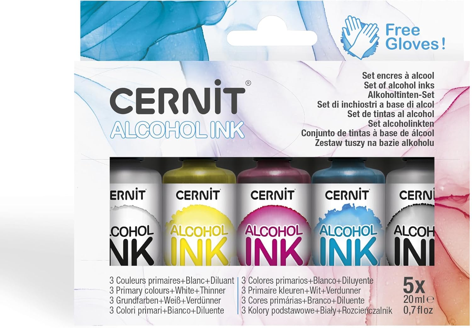 Thumbnail 6 de CERNIT CEASS008C — Assortiment d'encres à alcool, couleurs froides (4 flacons 20 ml + diluant)