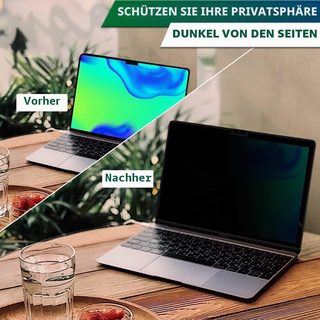 Thumbnail 3 de STARY Magnetischer Blickschutzfilter für MacBook Pro 14,2 Zoll (M1–M5, 2021–2026) mit Anti-Spy & Kamera-Schieber