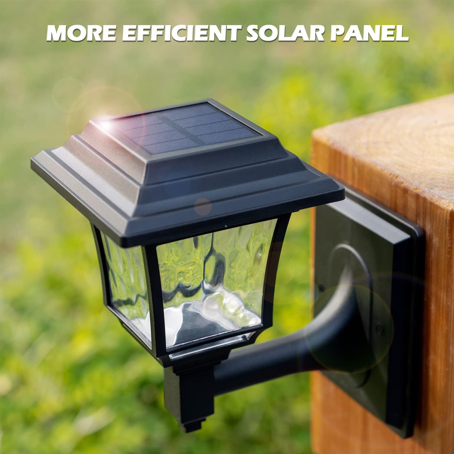 Detalle de LeiDrail Solar Fence Lights (2 Pack) with 2 Colour Modes – Waterproof IP55 Outdoor Wall Lights