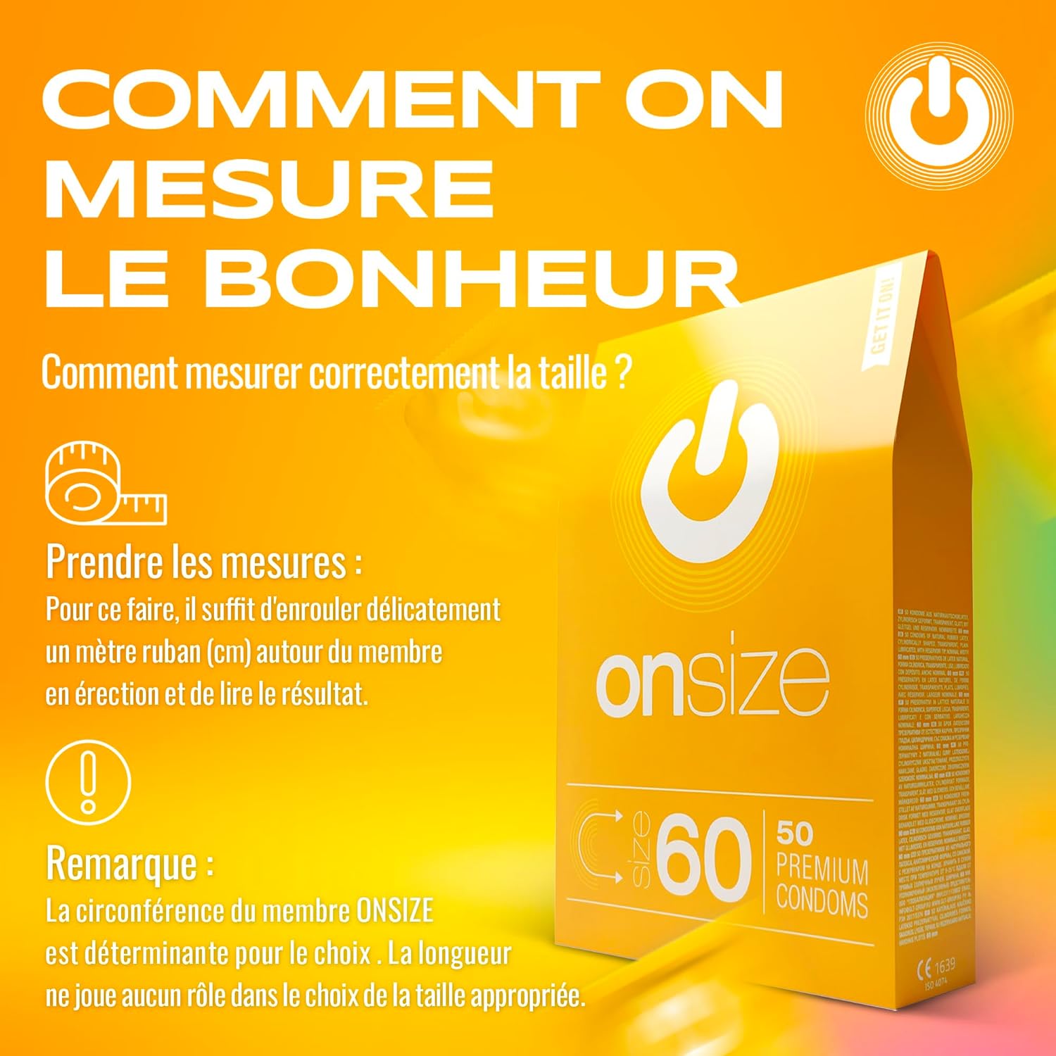 Thumbnail 4 de Préservatifs ONsize 60 mm, 50 pièces ⚙