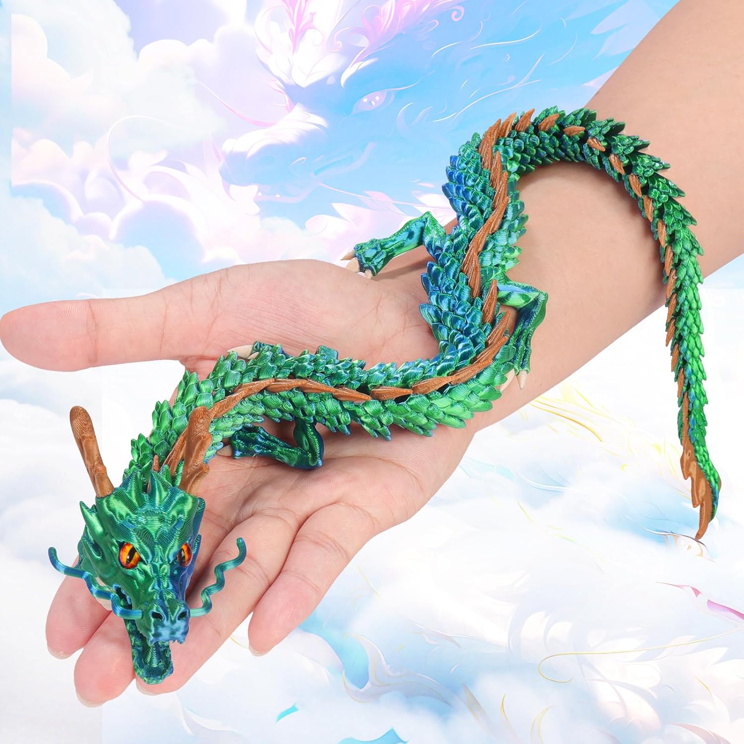Detalle 2 de 17.8-Inch 3D-Printed Dragon Egg Fidget Toy with Articulated Design and Hidden Storage