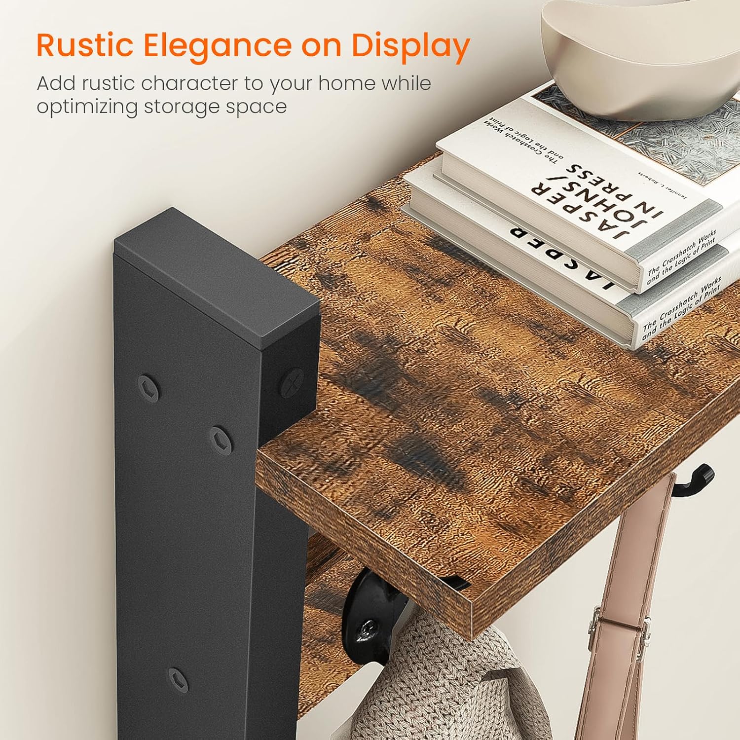 Thumbnail 4 de Homode Wall Hook Shelf with 5 Metal Hooks