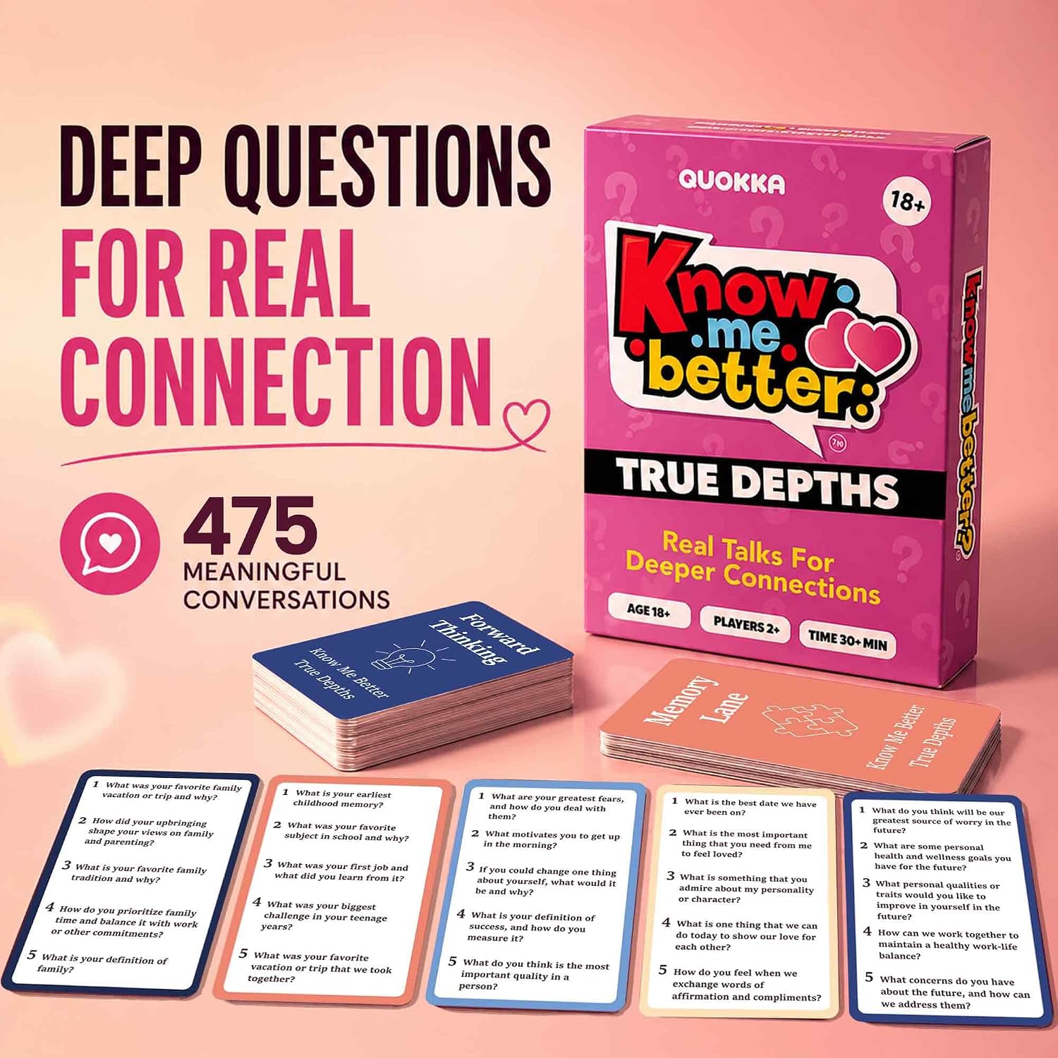 Detalle de Couples conversation card game with 500 questions
