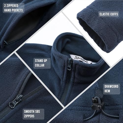 Detalle 2 de 33,000ft Womens Lightweight Fleece Jacket – Full Zip Warm Coat