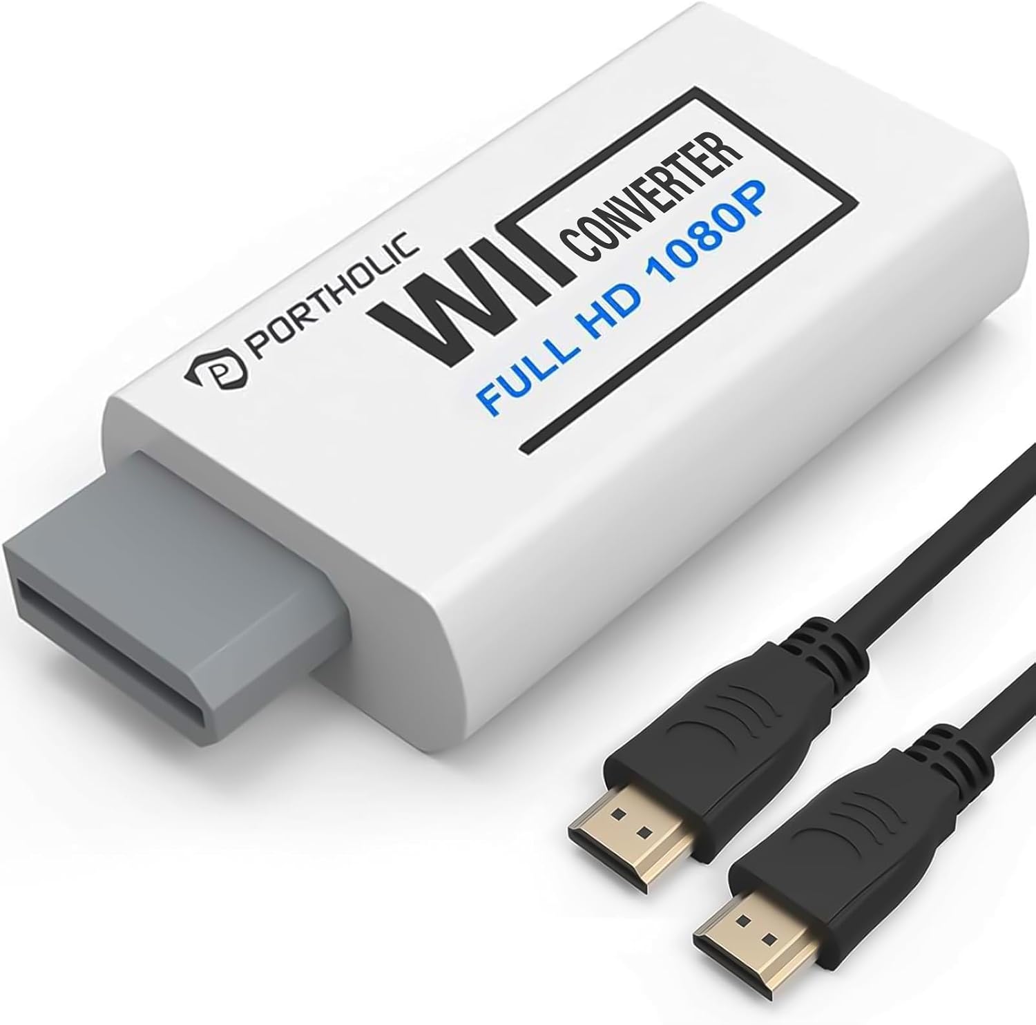Detalle de PORTHOLIC Wii to HDMI Converter 1080P