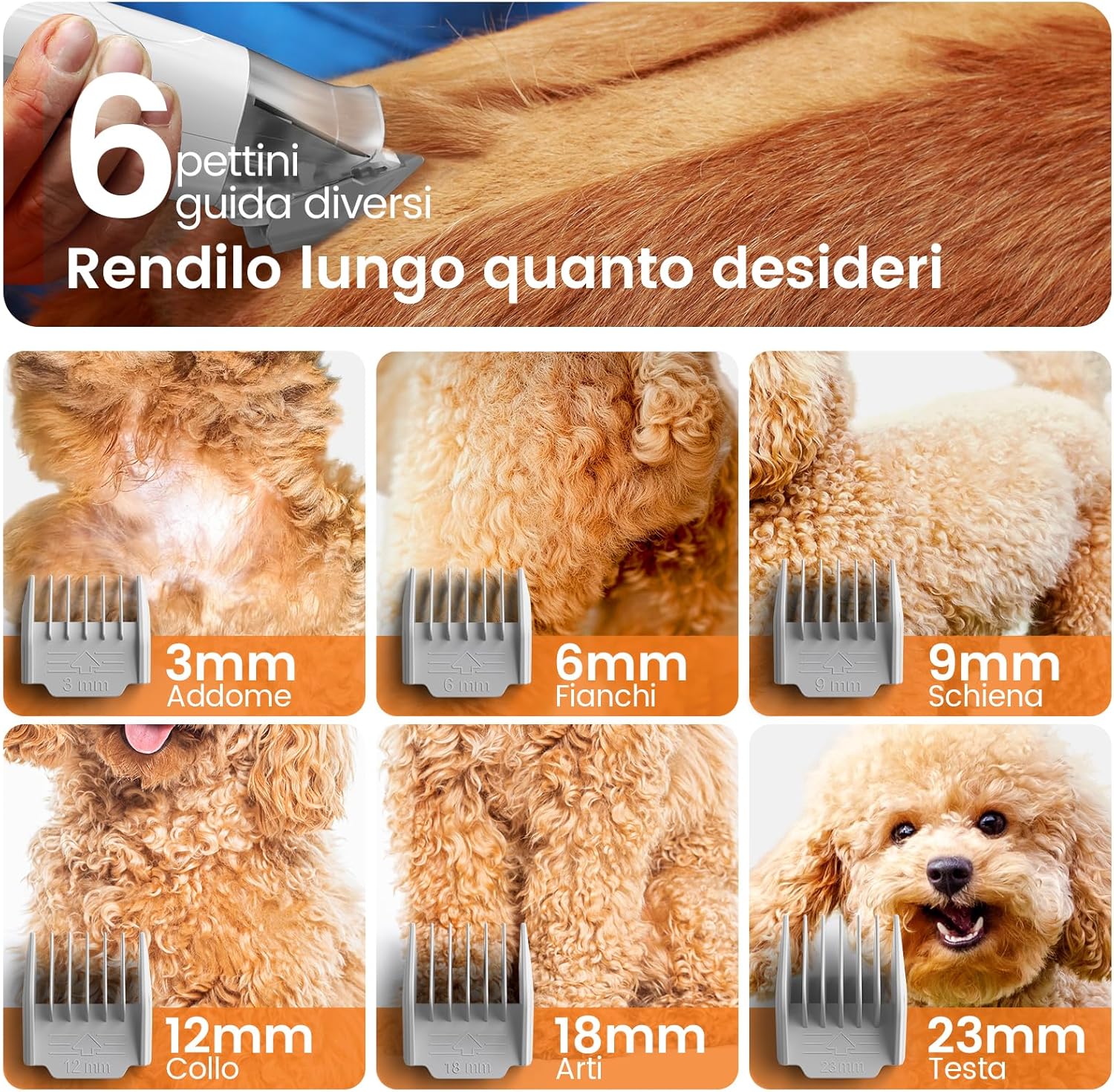 Detalle 2 de Oneisall kit toelettatura e aspirazione a vuoto per animali domestici – 7 in 1, 1,5L, 220V