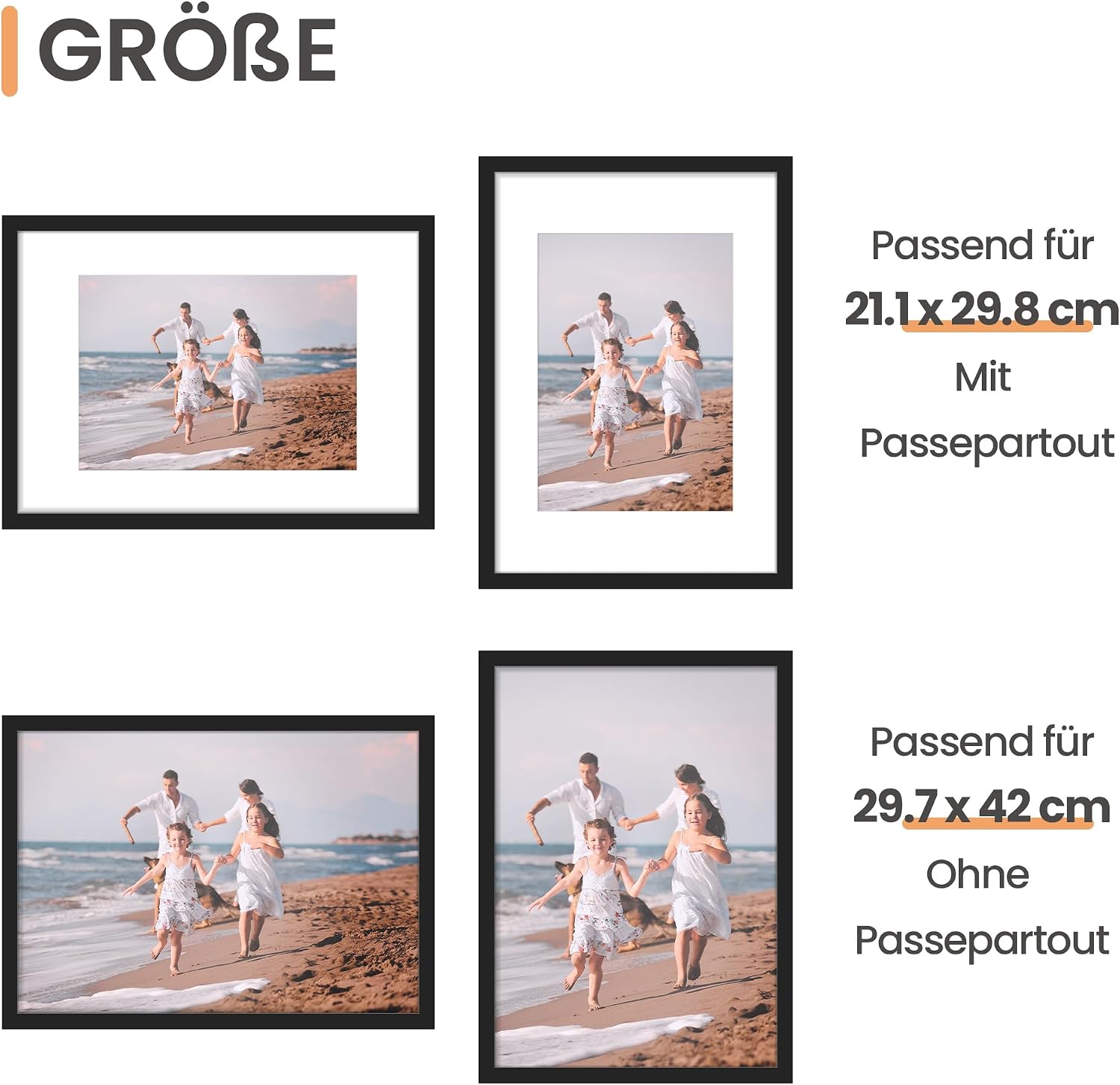 Detalle de A3 Bilderrahmen-Set 3er Pack 29,7x42 cm