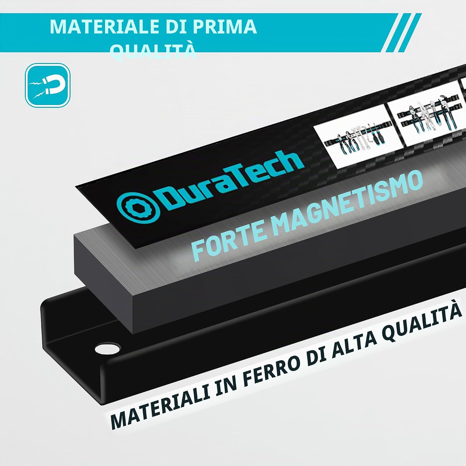 Detalle 1 de DURATECH barra magnetica porta utensili 4x