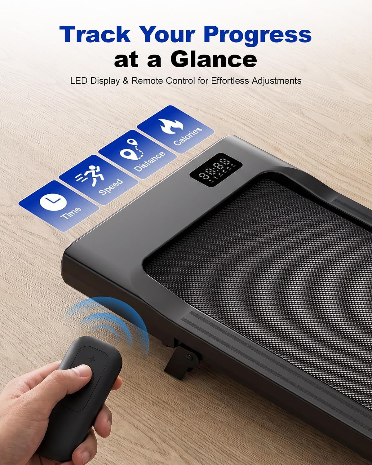 Thumbnail 5 de MJWW Walking Pad 6% Incline Under-Desk Treadmill, 2.5 HP, Remote & App