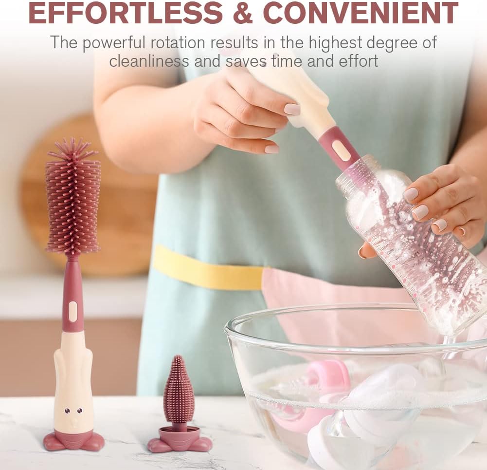 Detalle 2 de Vicloon Spazzola 3-in-1 per Biberon: pulizia efficace di ciuccio, cannucce e tetti in silicone