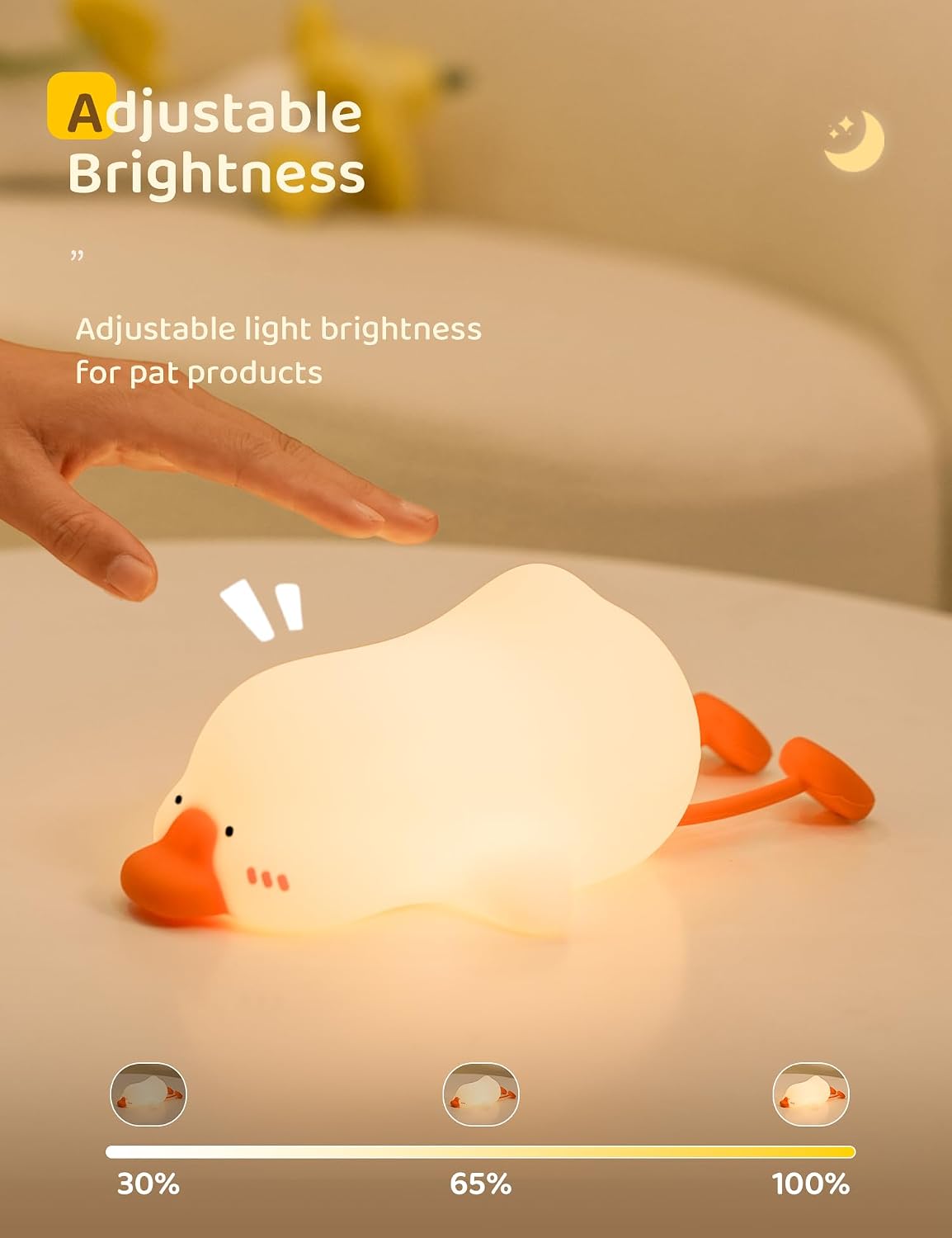 Detalle 1 de IHALO Veilleuse bébé silicone au canard