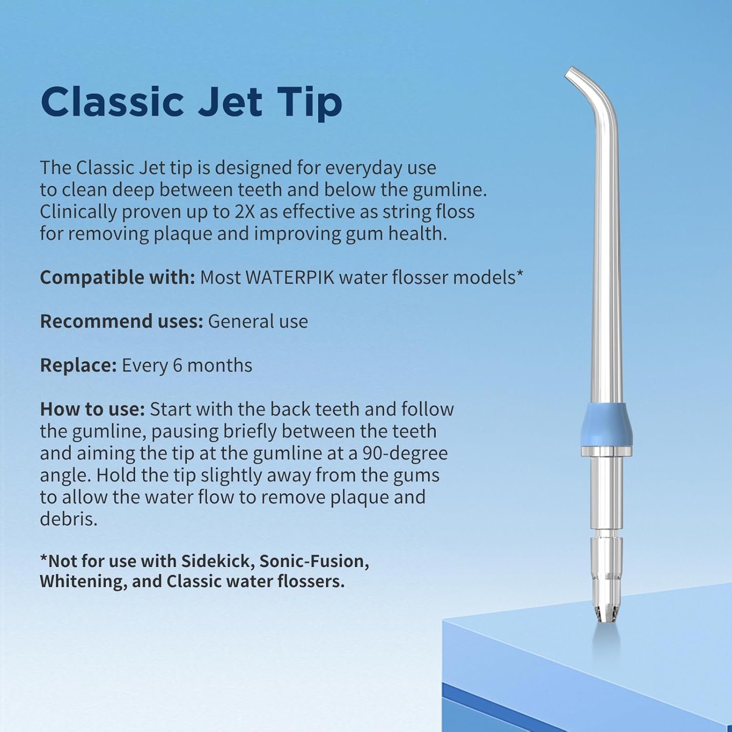 Detalle de Waterpik Replacement Classic Jet Tips 6-pack 🪥