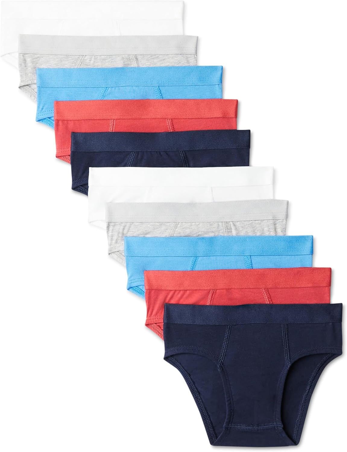 Detalle de Amazon Essentials Boys' Cotton Jersey Brief Underwear (Pack of 10)