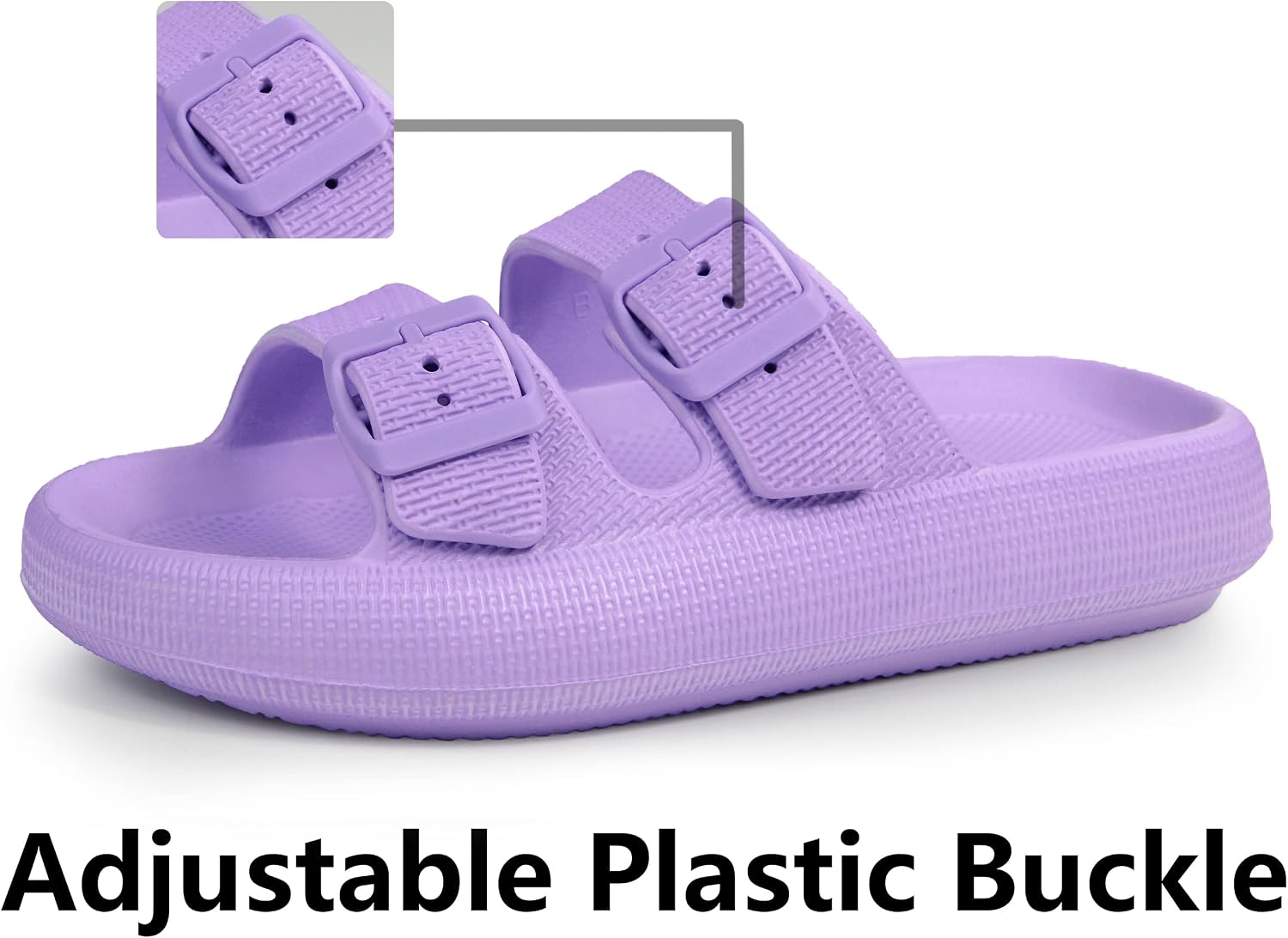 Detalle de Weweya Pillow Slippers: EVA Double Buckle Sandals for Everyday Comfort