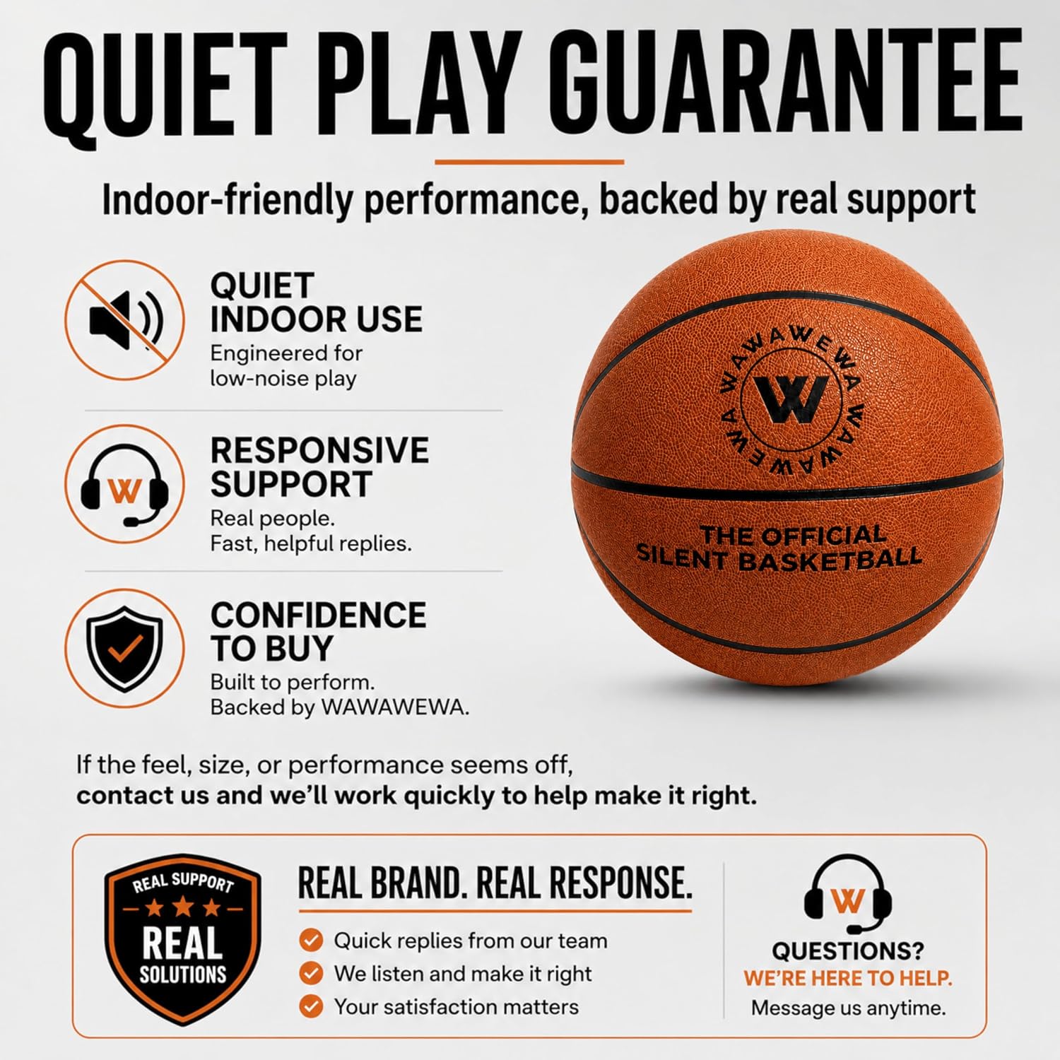 Thumbnail 6 de WAWAWEWA The Official Silent Basketball 29.5"