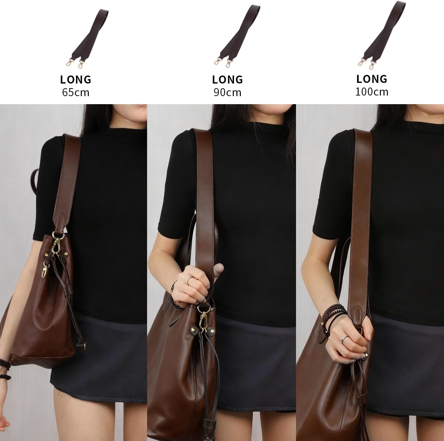 Thumbnail 6 de Vachetta leather shoulder strap 65cm